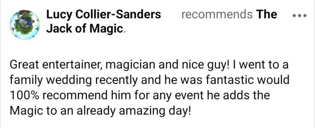 wedding magician reveiws near me