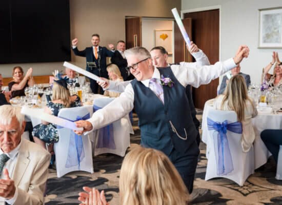 Emcee hosting Tewkesbury wedding reception